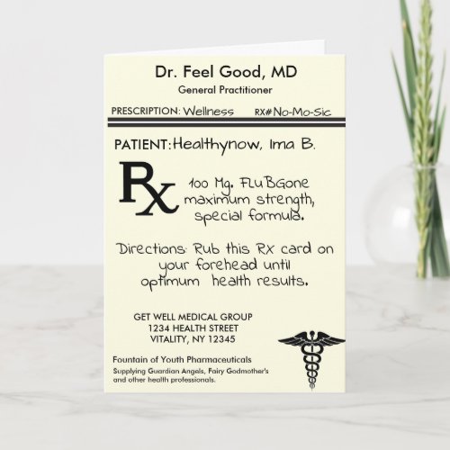RX Prescription Pad for Health Card