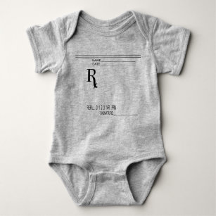 Rx Prescription Pad - Write Your Own Prescription! Baby Bodysuit