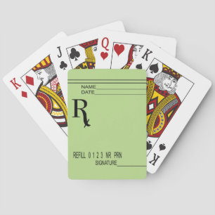 Rx Prescription Pad - Write Your Own Prescription! Poker Cards