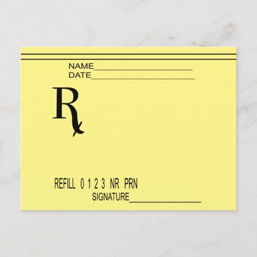 Rx Prescription Pad _ Write Your Own Prescription Postcard