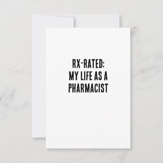 Rx-rated: My life as a pharmacist Thank You Card (Front)
