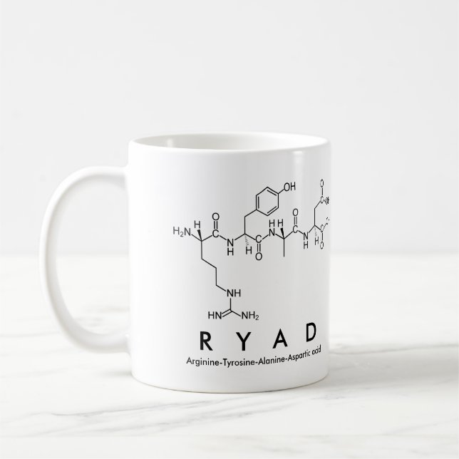 Ryad peptide name mug (Left)