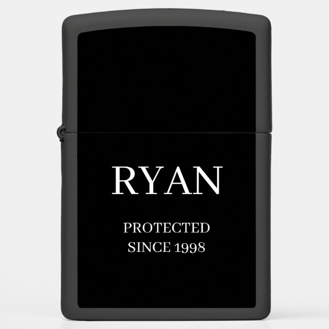 Ryan – Clean Modern Strength with a Identity Zippo Lighter (Front)