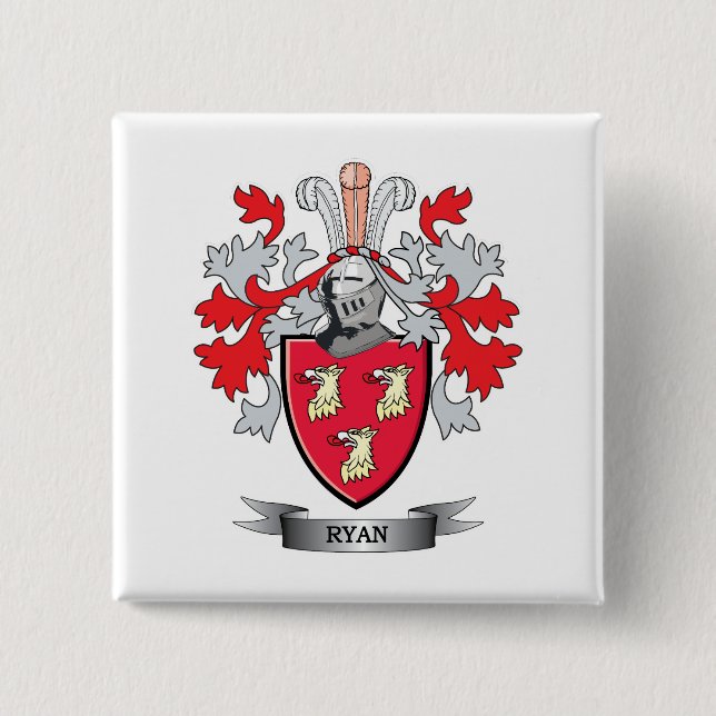 Ryan Coat of Arms Button (Front)