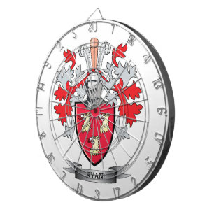 Ryan Coat of Arms Dartboard With Darts