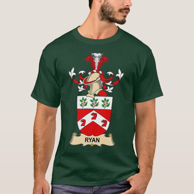 Ryan Coat of Arms  Family Crest T-Shirt (Front)