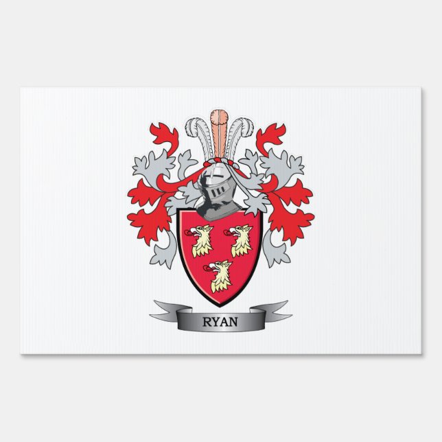 Ryan Coat of Arms Yard Sign (Front)