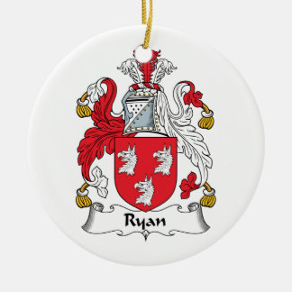 Ryan Family Crest Ceramic Ornament