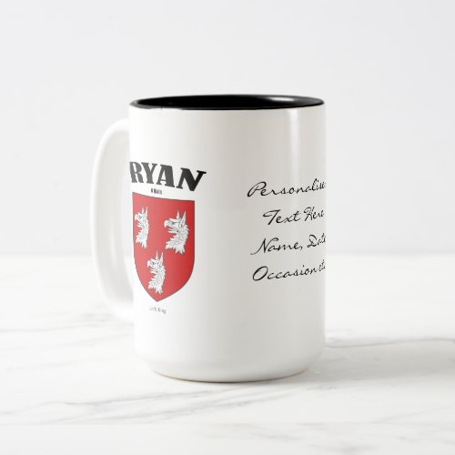 Ryan Family Crest Translation  Meaning Two_Tone Coffee Mug
