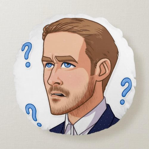 Ryan Gosling Round Pillow