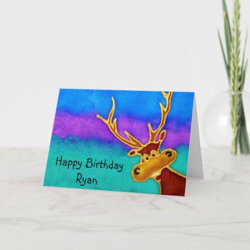 Ryan Happy Birthday silly stag card