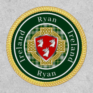 Ryan Irish Shield/Cross Personalized Patch
