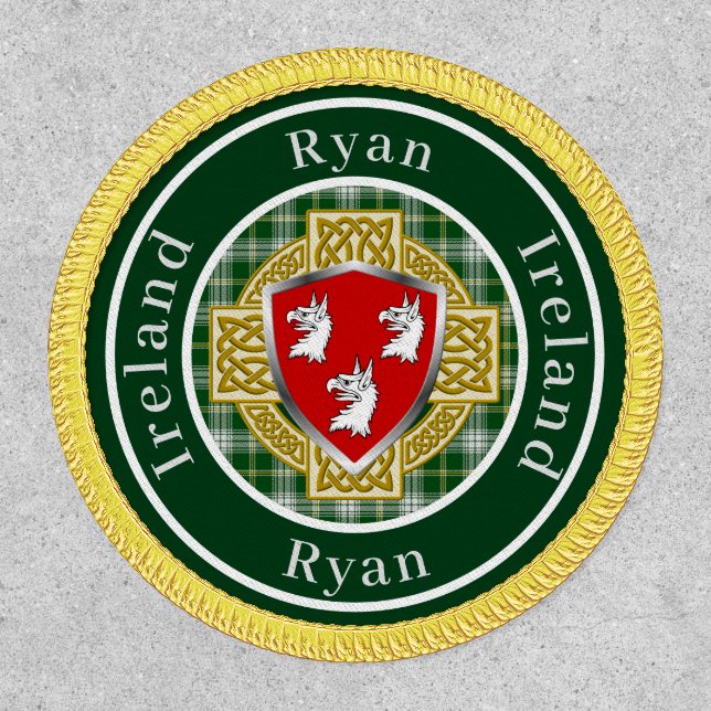 Ryan Irish Shield/Cross Personalized  Patch (Front)