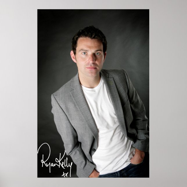 Ryan Kelly Music - Poster- Gray-"Signed" Poster (Front)