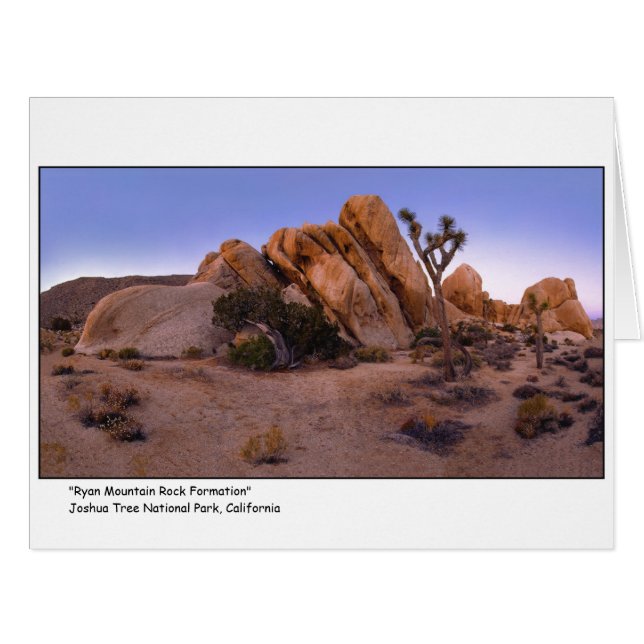 " Ryan Mountain Rock Formation " Cards (Front Horizontal)