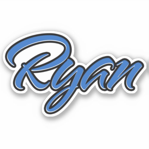 Ryan name blue sticker sticker embroiderset