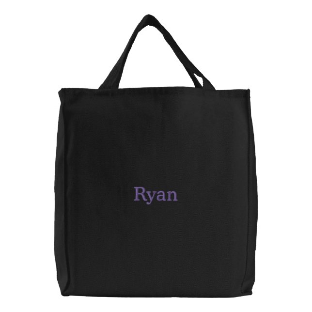 Ryan Name Embroidered, Embroidered Tote Bag (Front)