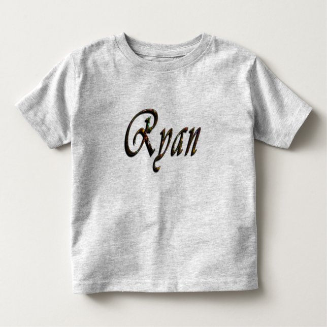 Ryan, Name, Logo, Toddlers Gray T-shirt (Front)