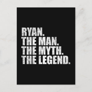 Ryan name, Ryan The Man The Myth The Legend Postcard