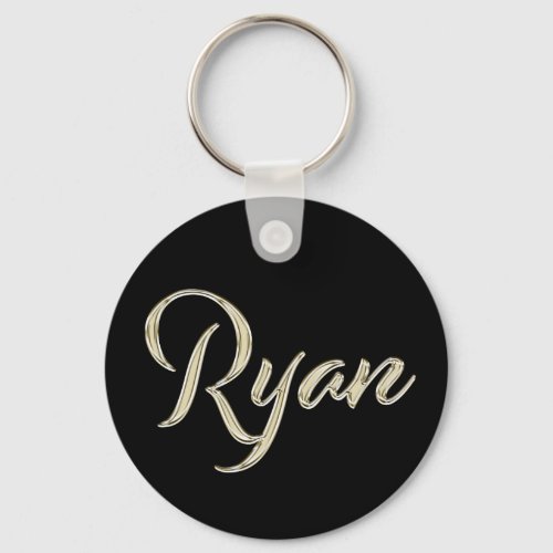 Ryan Name whitegold Button Schlsselanhnger Keychain