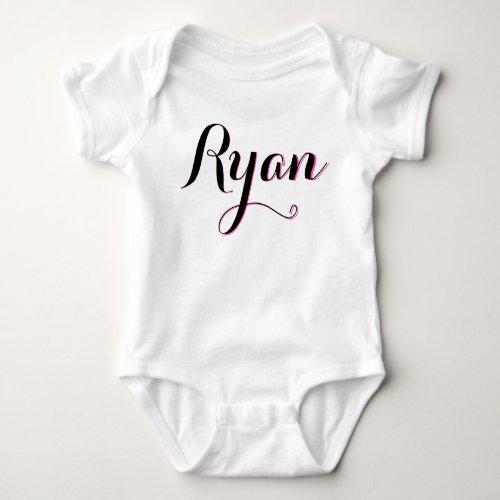 Ryan pink and white girls baby outfit baby bodysuit