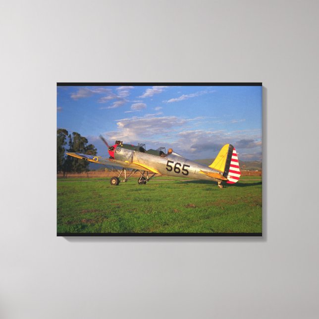 Ryan, PT-22, WWII_Classic Aviation Canvas Print (Front)