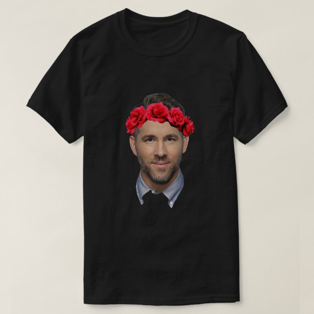 Ryan Reynolds Flower Crown Classic T-Shirt (Design Front)