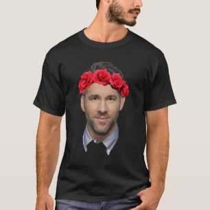 Ryan Reynolds Flower Crown   T-Shirt