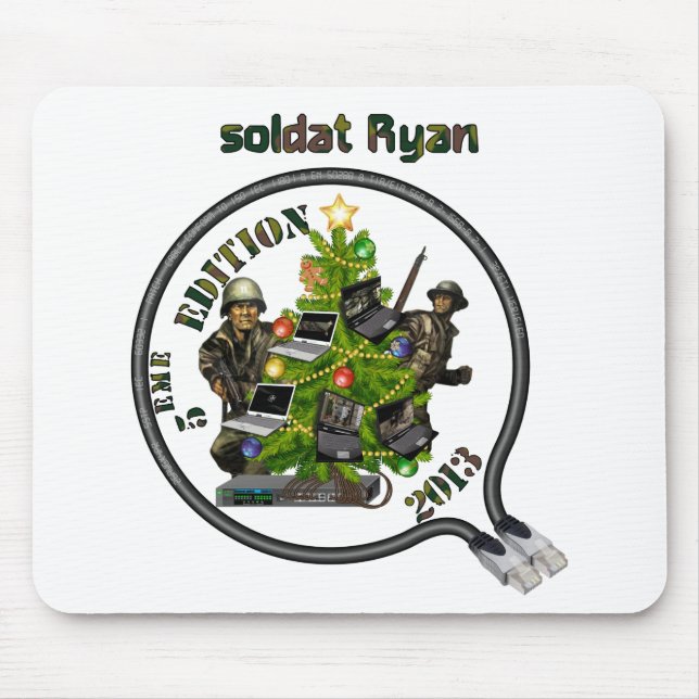 Ryan Soldier Christmas Lan mouse Mouse Pad (Front)