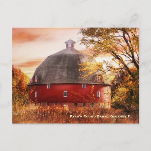 Ryans Round Barn Postcard