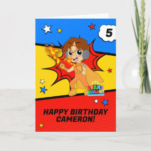 Ryan's World Birthday Card