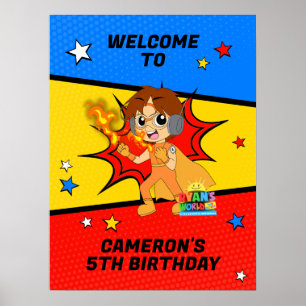Ryan's World Birthday Welcome Poster