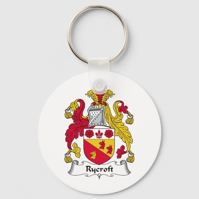 Rycroft Family Crest Keychain (Front)