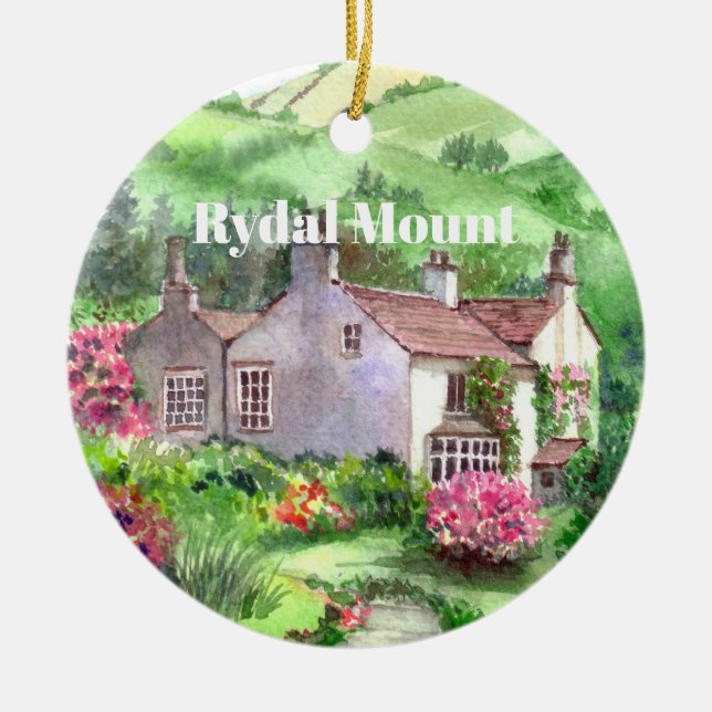 Rydal Mount Garden William Wordsworth Home Ceramic Ornament (Front)