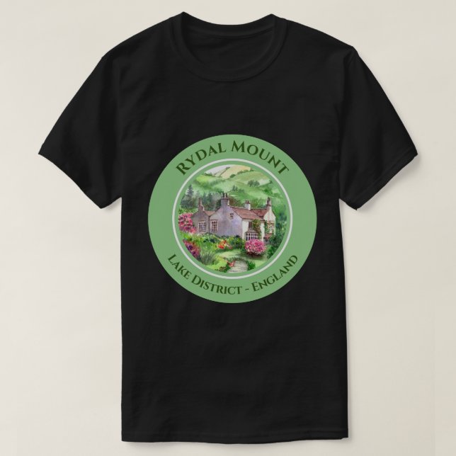 Rydal Mount William Wordsworth Home Painting T-Shirt (Design Front)