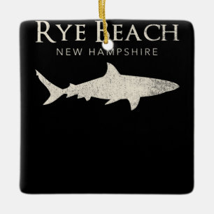 Rye Beach New Hampshire - Shark Lover Gifts Ceramic Ornament