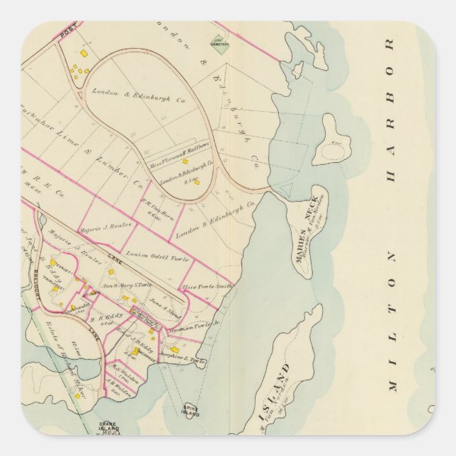 Rye, New York Square Sticker (Front)