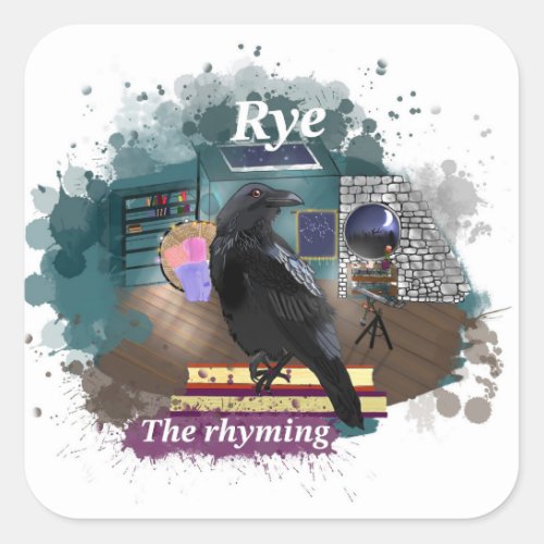 Rye the Rhyming Square Sticker
