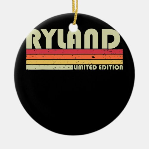 RYLAND Gift Name Personalized Funny Retro Vintage Ceramic Ornament