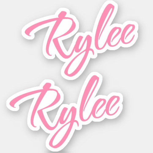 Rylee Decorative Name in Pink x2 Sticker