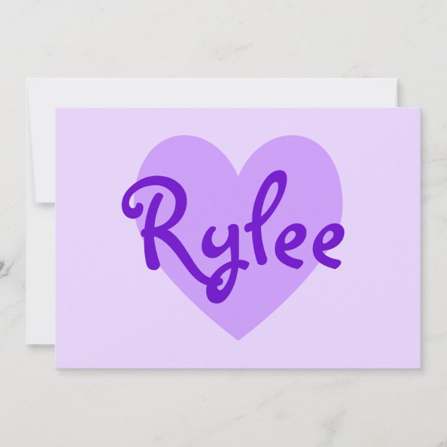 Rylee in Purple Invitation (Front)