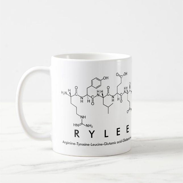 Rylee peptide name mug (Left)