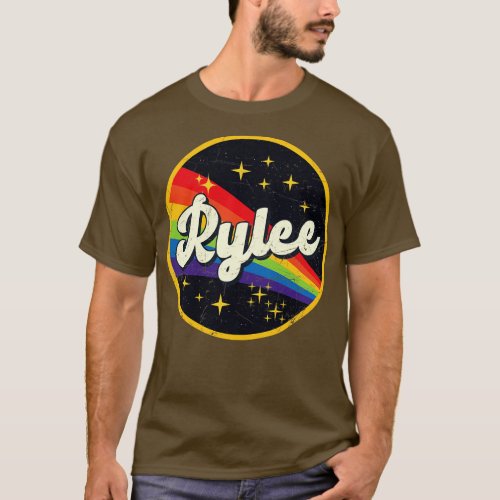 Rylee Rainbow In Space Vintage GrungeStyle T_Shirt
