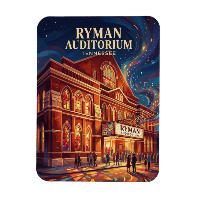 Ryman Auditorium Tennessee Magnet (Vertical)