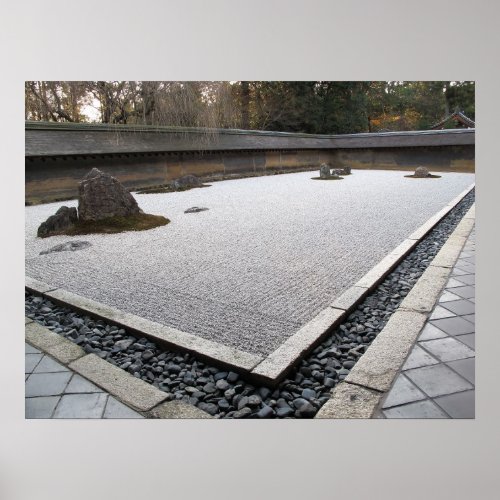 Ryoan_ji Zen Garden Poster