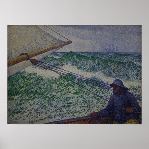 Rysselberghe _ The Man At The Tiller 1892 Poster