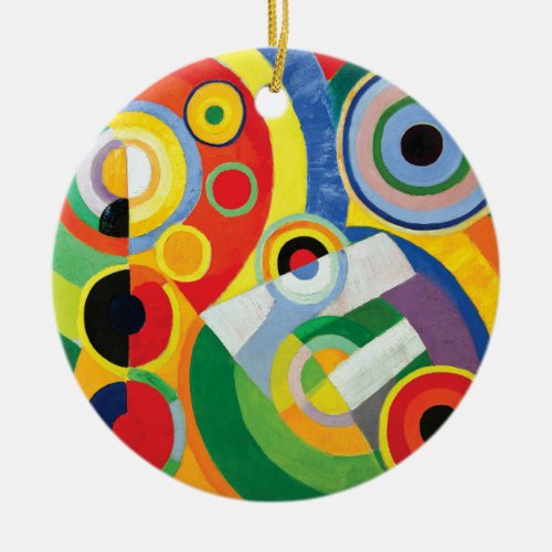 Rythme Joie de Vivre by Robert Delaunay Ceramic Ornament