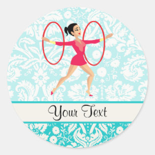 Rythmic Gymnastics Hoops Classic Round Sticker