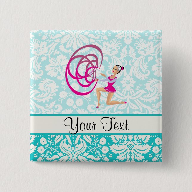 Rythmic Gymnastics Ribbon Button (Front)