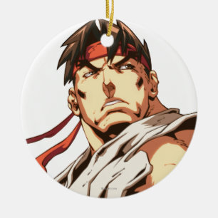 Ryu Close-Up Ceramic Ornament
